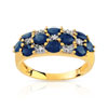 Bague or 750 2 tons saphir et diamant