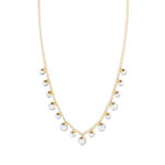Collier or 375 jaune cristal