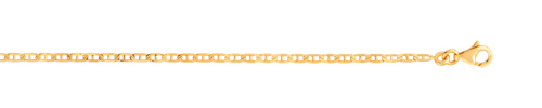 Chaine maille marine or 375 jaune 45 cm