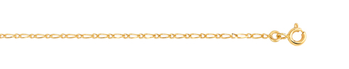 Chaine maille cheval or 375 jaune 45 cm