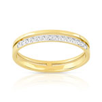 Alliance or 375 jaune diamant
