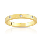 Bague or 375 diamants