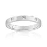 Bague or blanc 375 diamants