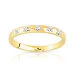 Bague or 375 jaune diamant