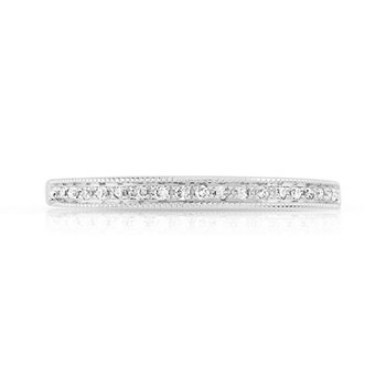 Bague or 375 blanc diamants
