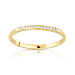 Alliance or 375 jaune diamant