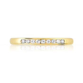 Alliance or 375 jaune diamants 2 mm