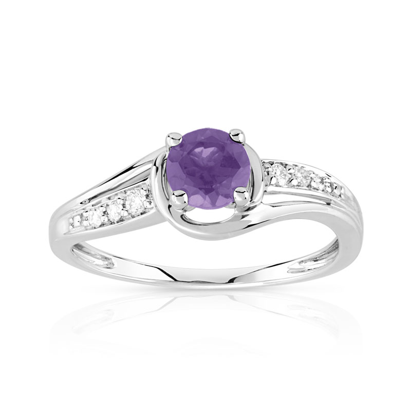 bague or 375 blanc amethyste et rubis et diamant bague or blanc 375 1 ...