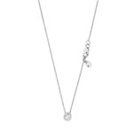 Collier or 375 blanc diamant et rubis