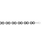 Bracelet or 375 blanc c&eacute;ramique noire diamant