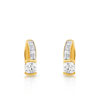 Boucles d'oreilles or 375 2 tons zirconia