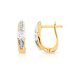 Boucles d'oreilles or 375 2 tons zirconia
