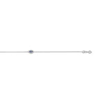 Bracelet or 375 blanc saphir et diamant