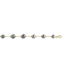 Bracelet or 375 jaune perle de culture de tahiti
