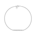 Bracelet or 375 blanc diamant