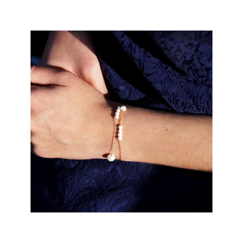 Bracelet or 375 jaune perles de culture de Chine 21 cm