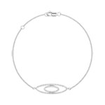Bracelet or 375 blanc diamant