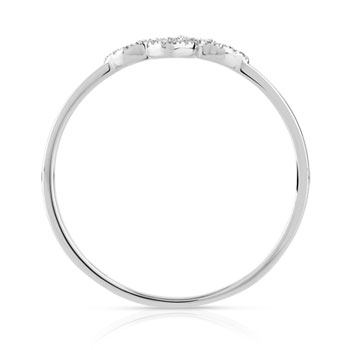 Bague or 375 blanc diamant