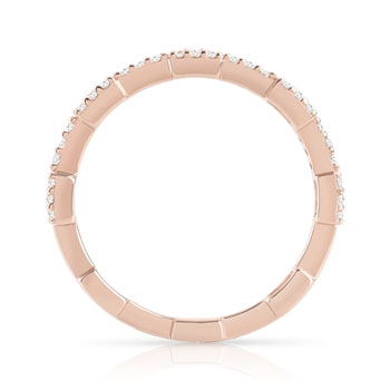 Bague or 375 rose diamant