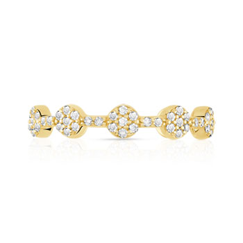 Bague or 375 jaune diamant