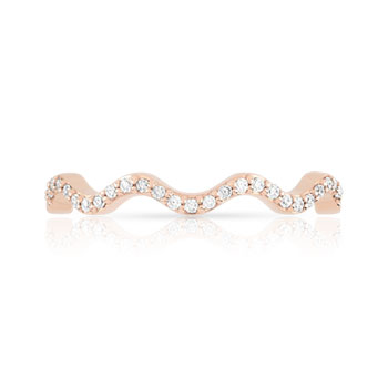 Bague or 375 rose diamant