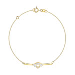 Bracelet or 375 2 tons diamant