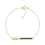 Bracelet or 375 jaune et laque