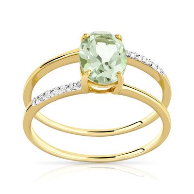 bague or blanc quartz vert bague or blanc quartz vert