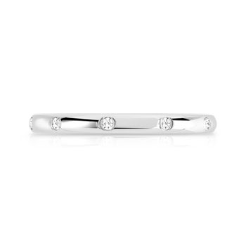 Bague or 375 blanc diamant