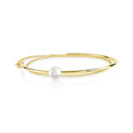 Bracelet or 375 jaune perle de culture de chine