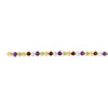 Bracelet or 375 jaune pierres fines 19 cm - vue VD1