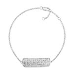 Bracelet or 375 blanc diamant