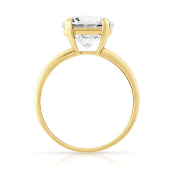 Bague or 375 jaune zirconia