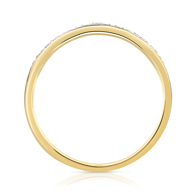 Bague or 375 2 tons diamant - vue V2