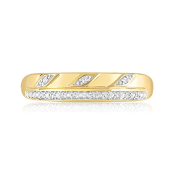 Bague or 375 2 tons diamants