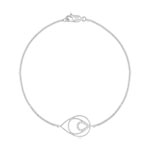 Bracelet or 375 blanc diamant