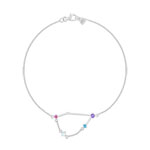 Bracelet or 375 blanc pierre fine diamant