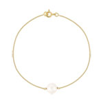 Bracelet or 375 jaune perle de culture de chine