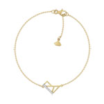 Bracelet or 375 2 tons diamant