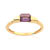 Bague or 750 jaune am&eacute;thyste