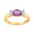 Bague or 750 2 tons am&eacute;thyste diamant