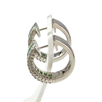 Creoles or blanc emeraude diamant
