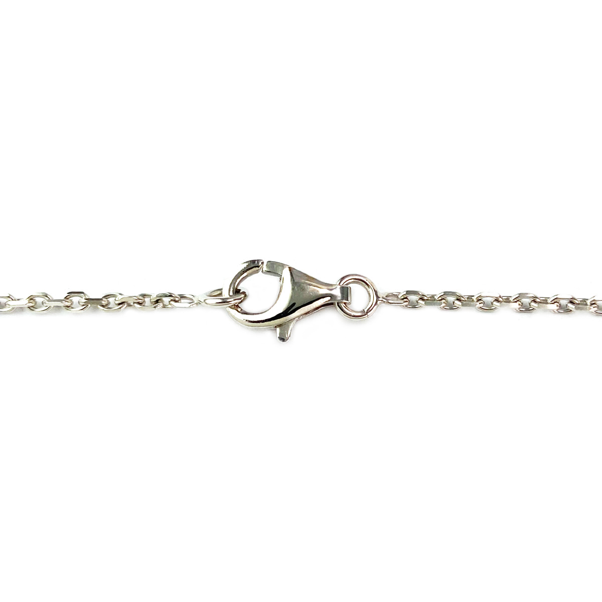 Collier or blanc diamants 42 cm - vue 3