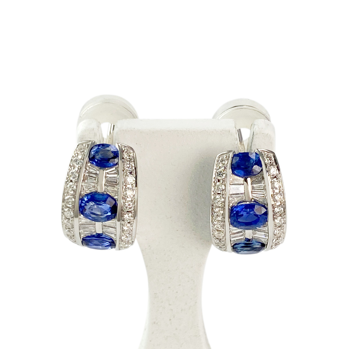 Bo or 750 blanc saphir diamant