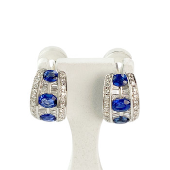 Bo or 750 blanc saphir diamant