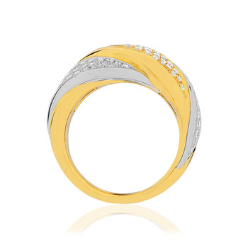 Bague 2 ors 750 diamant