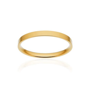 Alliance classique ruban plat confort or 750 jaune poli 2 mm