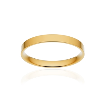 Alliance classique ruban plat confort or 750 jaune poli 2,5 mm
