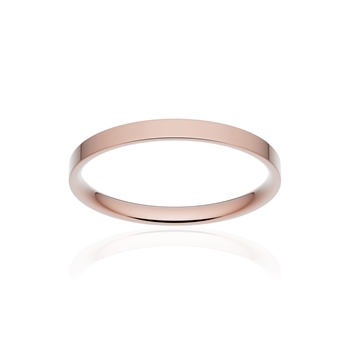 Alliance classique ruban plat confort or 750 rose poli 2 mm
