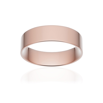 Alliance classique ruban plat confort or 750 rose poli 5,5 mm